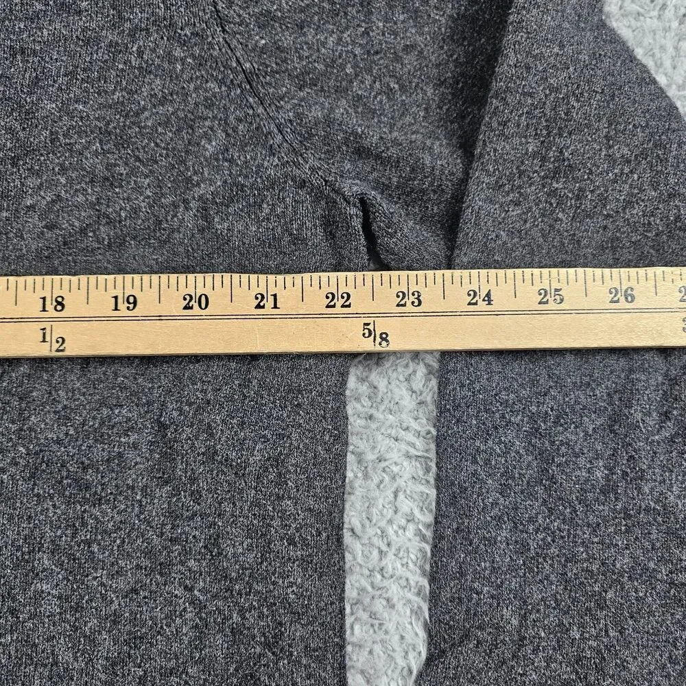 J Crew Sweater Mens Medium Gray Cashmere Cotton Blend Pullover V Neck Japan